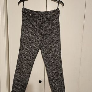 Calvin Klein B&W Cropped Tweed Trousers